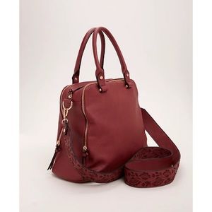 Torrid | Embroidered Strap Crossbody Satchel Bag